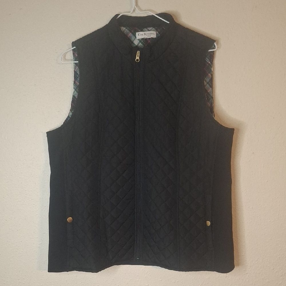 Kim Rogers Black Quilted Vest